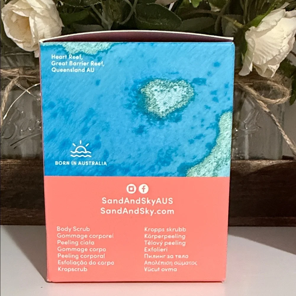 Sand & Sky Australian Pink Clay Smoothing Body Sand – 180g – New in Box